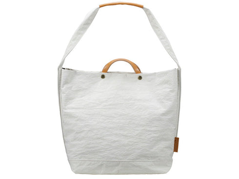 【豊岡鞄 つつむ S2000 ホワイト】TUTUMU News paper tote ショルダーバッグ