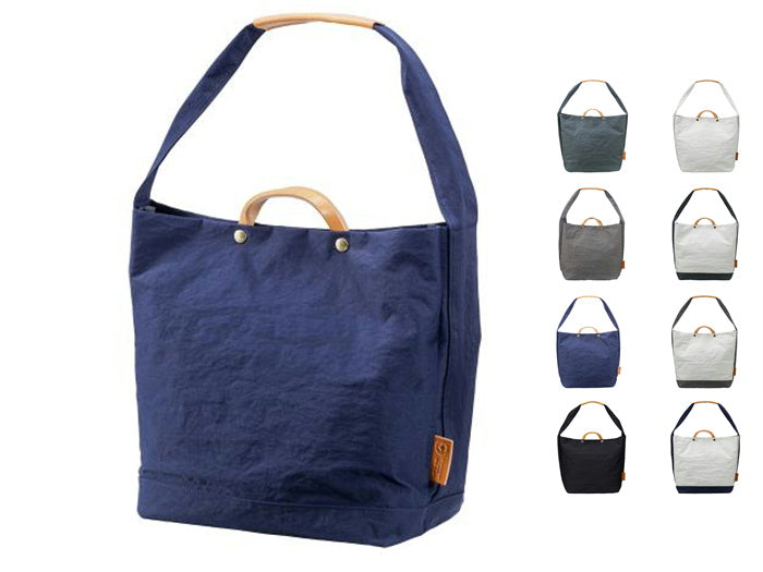 神戸旅靴屋【豊岡鞄 つつむ S2000 ホワイトカーキ】TUTUMU News paper tote