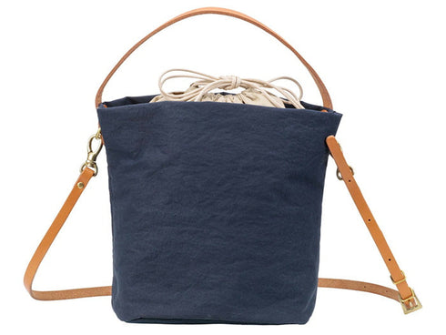 【豊岡鞄 つつむ S2700 ネイビー】TUTUMU Cube ショルダーバッグ