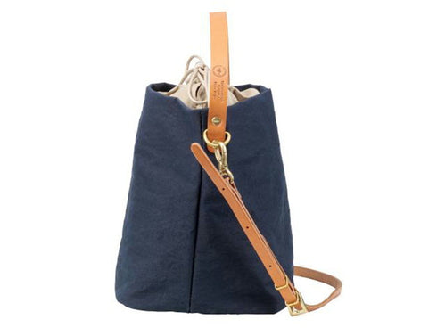 【豊岡鞄 つつむ S2700 ネイビー】TUTUMU Cube ショルダーバッグ