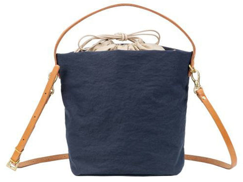 【豊岡鞄 つつむ S2700 ネイビー】TUTUMU Cube ショルダーバッグ