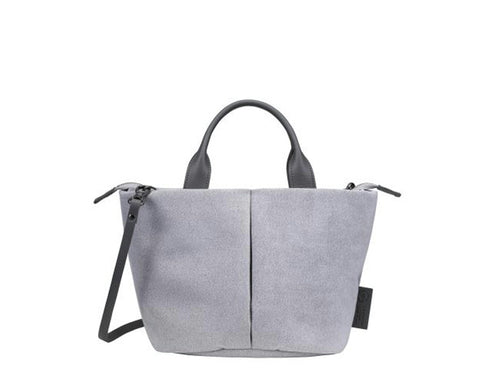 【豊岡鞄 つつむ S3601 グレー】TUTUMUスェード Marche petit ショルダーバッグ