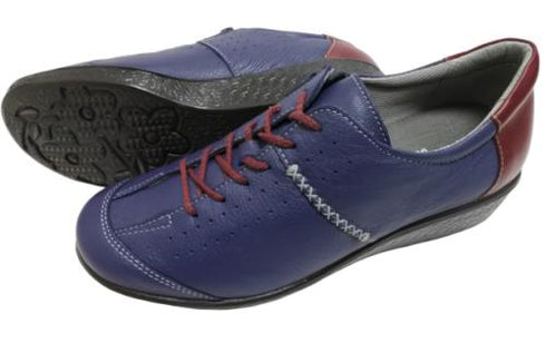 【ムーンスター SP2401 ネイビー】本革柔らかガーメントレザー使用靴紐シューズ