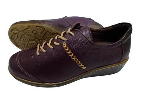 【ムーンスター SP2401 パープル】本革柔らかガーメントレザー使用靴紐シューズ
