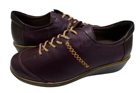 【ムーンスター SP2401 パープル】本革柔らかガーメントレザー使用靴紐シューズ
