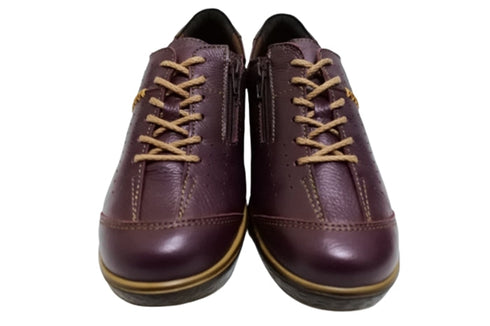 【ムーンスター SP2401 パープル】本革柔らかガーメントレザー使用靴紐シューズ