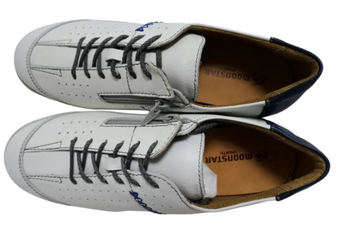【ムーンスター SP2401 ホワイトコンビ】本革柔らかガーメントレザー使用靴紐シューズ