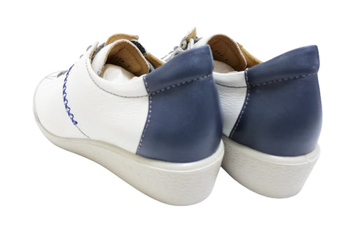 【ムーンスター SP2401 ホワイトコンビ】本革柔らかガーメントレザー使用靴紐シューズ