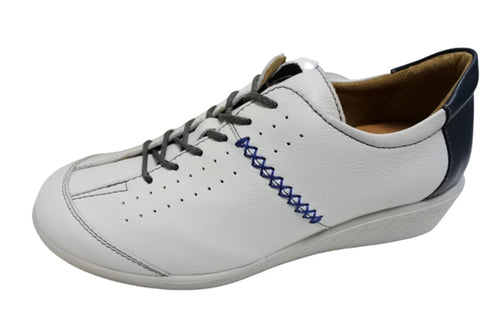 【ムーンスター SP2401 ホワイトコンビ】本革柔らかガーメントレザー使用靴紐シューズ