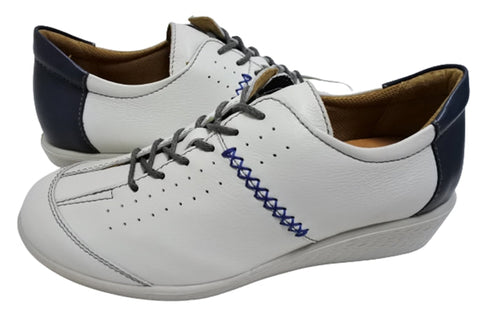 【ムーンスター SP2401 ホワイトコンビ】本革柔らかガーメントレザー使用靴紐シューズ