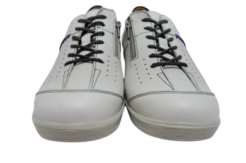 【ムーンスター SP2401 ホワイトコンビ】本革柔らかガーメントレザー使用靴紐シューズ