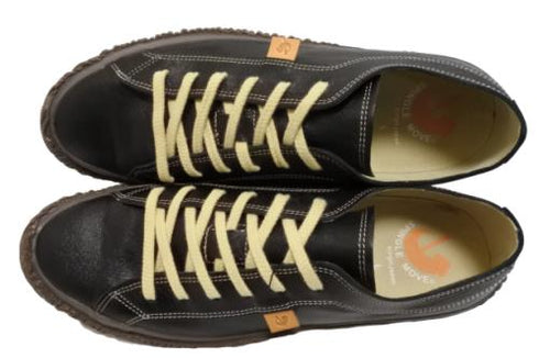 【SPINGLE SP110 ブラック】カンガルーレザー×巻き上げソールスニーカー