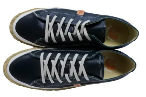 【SPINGLE SP110 ダークブルー】カンガルーレザー×巻き上げソールスニーカー