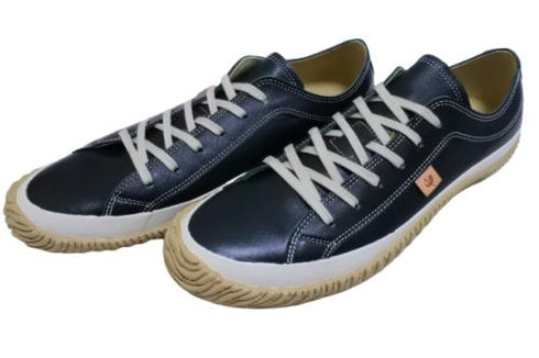 【SPINGLE SP110 ダークブルー】カンガルーレザー×巻き上げソールスニーカー