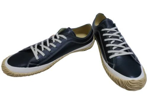 【SPINGLE SP110 ダークブルー】カンガルーレザー×巻き上げソールスニーカー