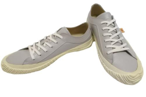 【SPINGLE SP110 ライトグレー】カンガルーレザー×巻き上げソールスニーカー