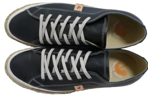 【SPINGLE SP110 ネイビー】カンガルーレザー×巻き上げソールスニーカー