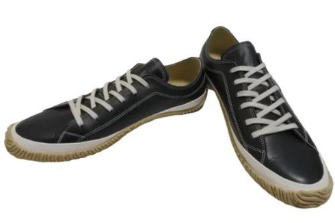 【SPINGLE SP110 ネイビー】カンガルーレザー×巻き上げソールスニーカー