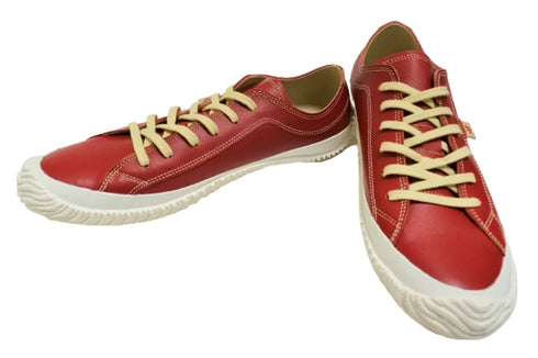 【SPINGLE SP110 レッド】カンガルーレザー×巻き上げソールスニーカー