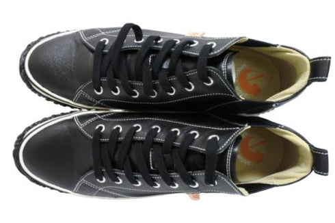 【SPINGLE SP442 ブラック】カンガルー革ミドルカットサイドゴア