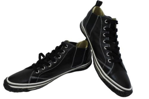 【SPINGLE SP442 ブラック】カンガルー革ミドルカットサイドゴア