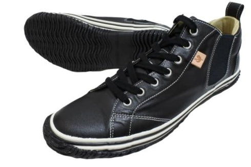 【SPINGLE SP442 ブラック】カンガルー革ミドルカットサイドゴア