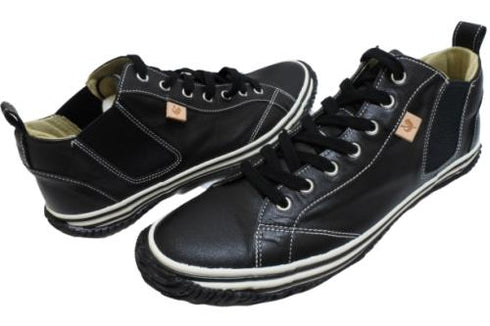 【SPINGLE SP442 ブラック】カンガルー革ミドルカットサイドゴア