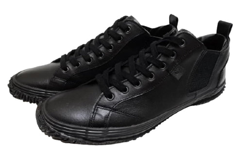 【SPINGLE SP442 ブラック/ブラック】カンガルー革ミドルカットサイドゴア