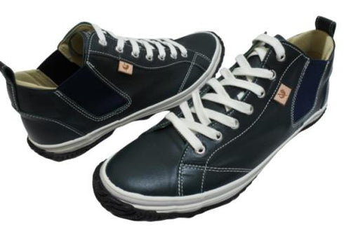 【SPINGLE SP442 ダークブルー】カンガルー革ミドルカットサイドゴア