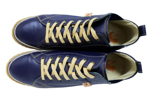 【SPINGLE SP442 ダークネイビー】カンガルー革ミドルカットサイドゴア