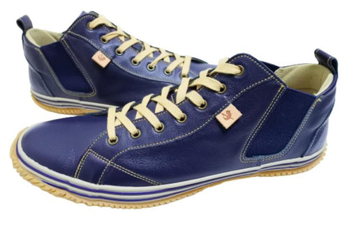 【SPINGLE SP442 ダークネイビー】カンガルー革ミドルカットサイドゴア