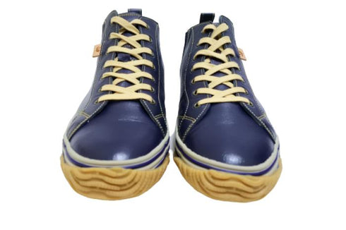 【SPINGLE SP442 ダークネイビー】カンガルー革ミドルカットサイドゴア