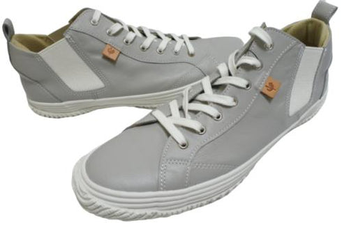 【SPINGLE SP442 ライトグレー】カンガルー革ミドルカットサイドゴア