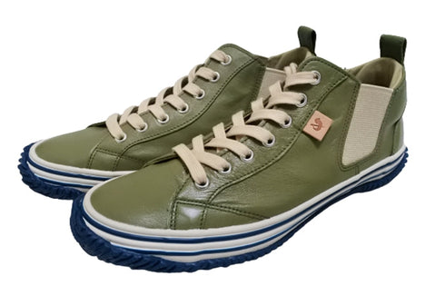 【SPINGLE SP442 オリーブ】カンガルー革ミドルカットサイドゴア