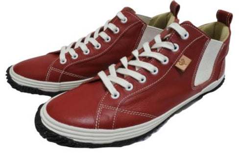 【SPINGLE SP442 レッド】カンガルー革ミドルカットサイドゴア