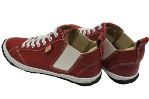 【SPINGLE SP442 レッド】カンガルー革ミドルカットサイドゴア