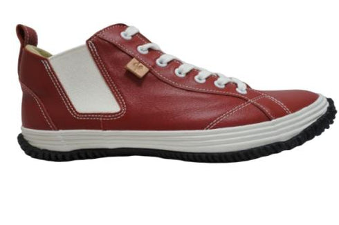 【SPINGLE SP442 レッド】カンガルー革ミドルカットサイドゴア