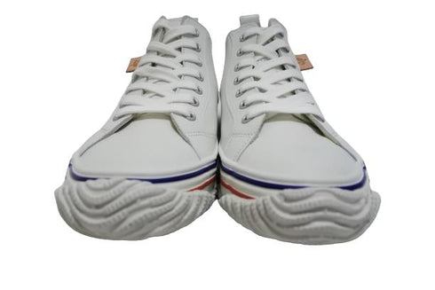 【SPINGLE SP442 ホワイト/ブルー】カンガルー革ミドルカットサイドゴア