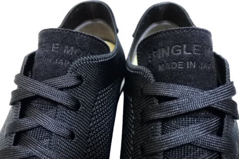 【SPINGLE SP532 ブラック】ナイロンジャガードニットローカットスニーカー