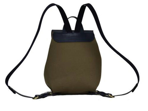 【豊岡鞄 エルダー TN006MR カーキ/ネイビー】ミニリュック