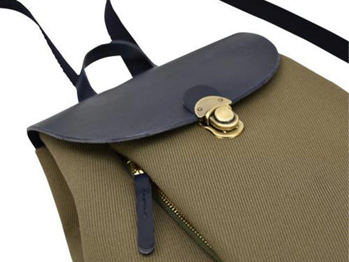 【豊岡鞄 エルダー TN006MR カーキ/ネイビー】ミニリュック