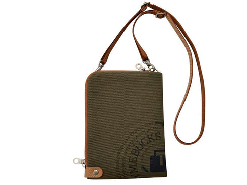 【豊岡鞄 エルダー TN008XM カーキブルー】クロスミニショルダーバッグ