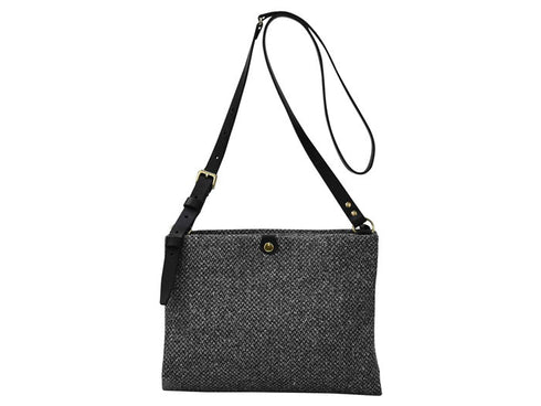 【豊岡鞄 カルド TN015FS グレー】フラットWショルダーバッグ