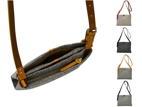 【豊岡鞄 カルド TN015FS グレー】フラットWショルダーバッグ