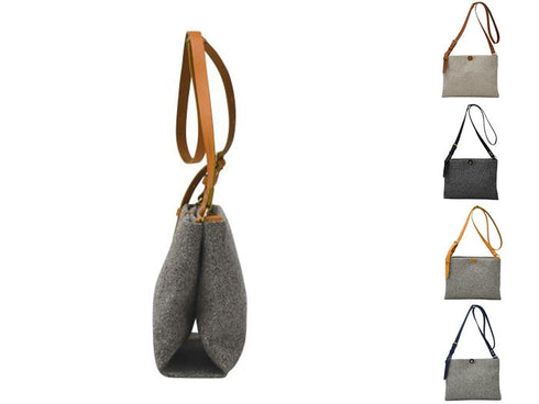 【豊岡鞄 カルド TN015FS キナリ赤茶】フラットWショルダーバッグ