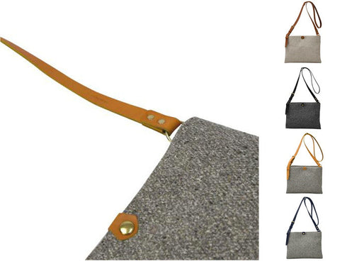 【豊岡鞄 カルド TN015FS キナリ赤茶】フラットWショルダーバッグ