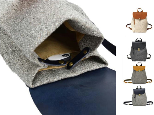 【豊岡鞄 カルド TN019MR ライトグレー/イエロー】ミニリュック