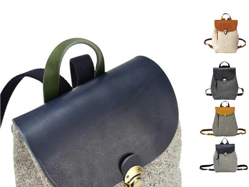 【豊岡鞄 カルド TN019MR ライトグレー/イエロー】ミニリュック