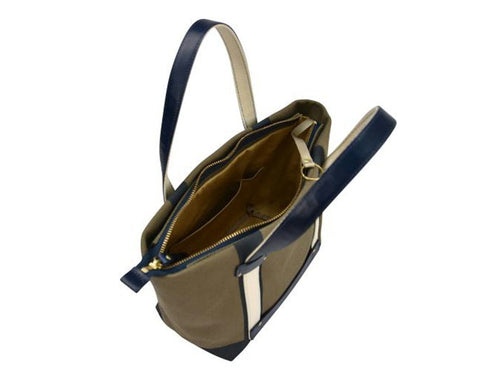 【豊岡鞄 グリーク TN021TS カーキダークネイビー】トートバッグ23