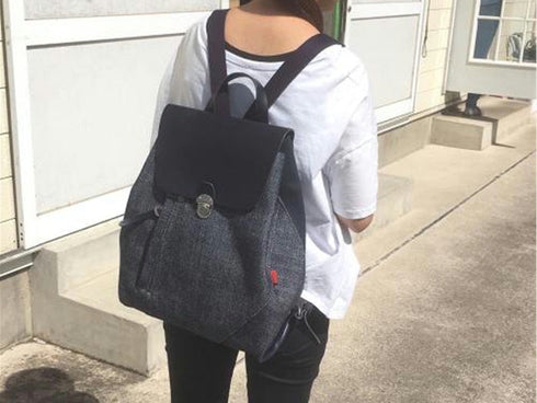 【豊岡鞄 エルダー TN042RK デニム】IBARA×TOYOOKA 井原ヘリンボーンリュック